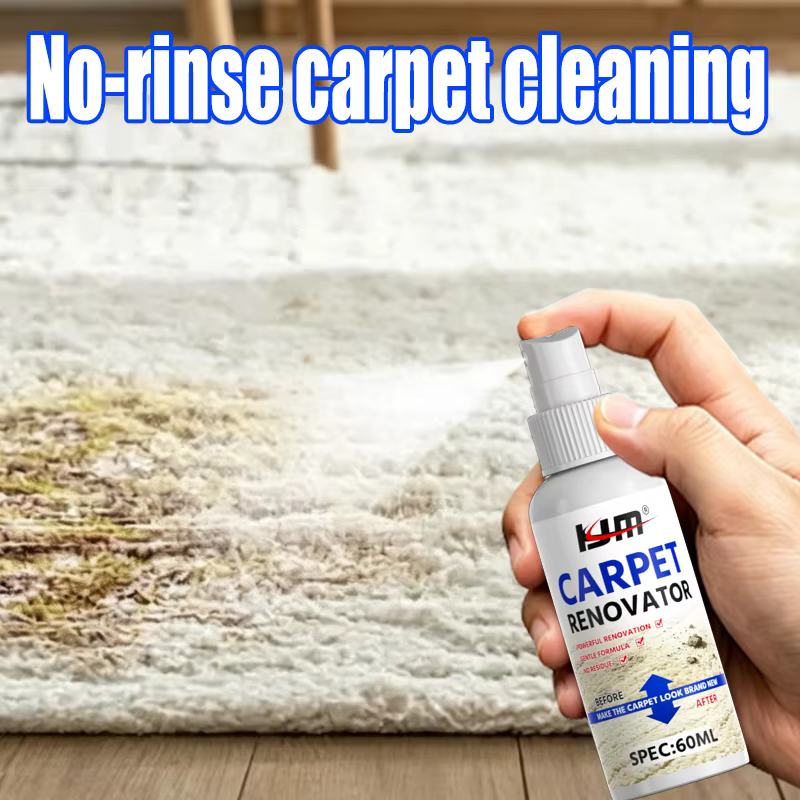 KJM Spray Détachant Sans Rinçage pour Tapis, Tissus, Canapés, Coussins, Urine d'Animaux, Graisse, Poussière, Nettoyage en Profondeur pour Cuir et Tissus d'Ameublement Automobile
