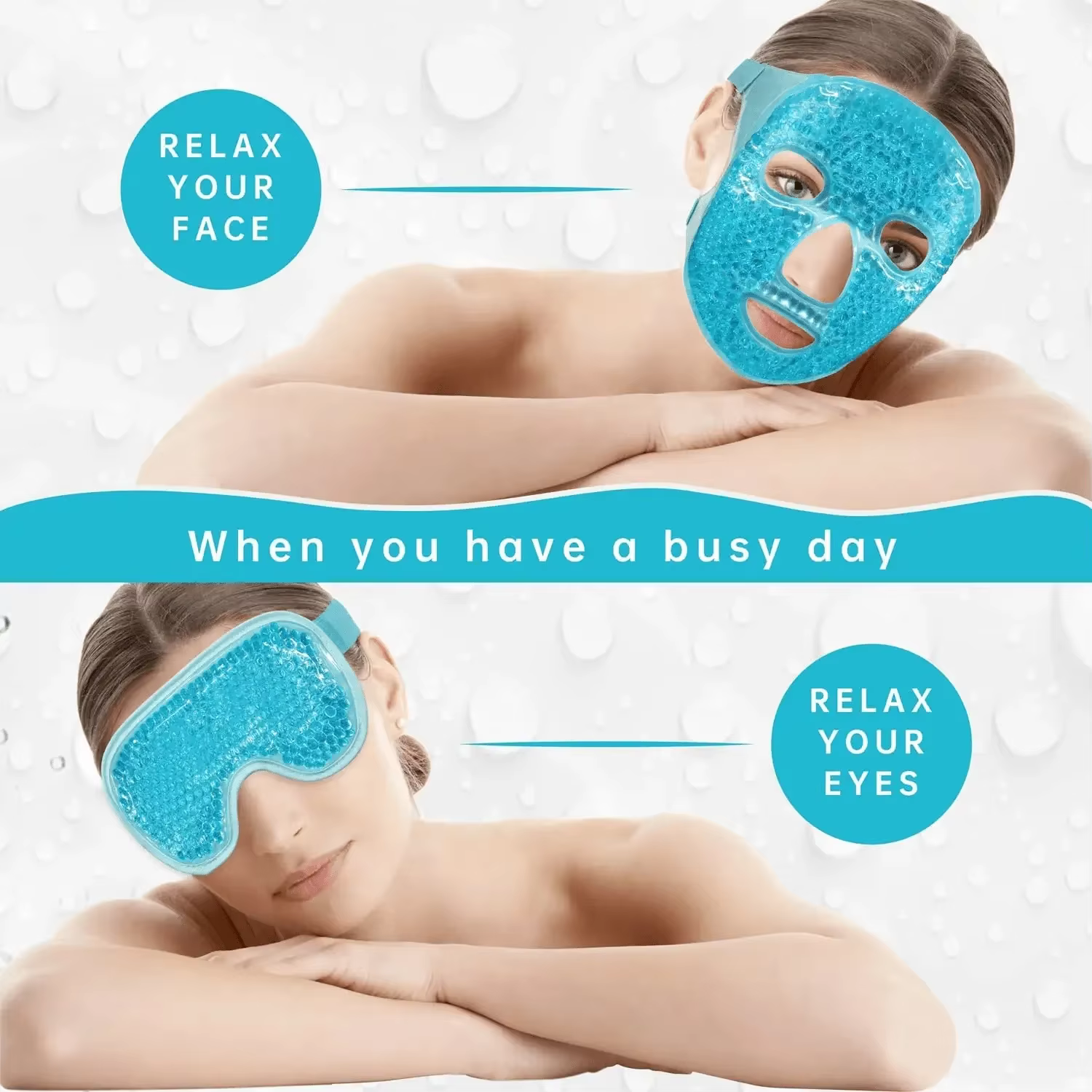 Gel rafraîchissant glace visage masque pour les yeux