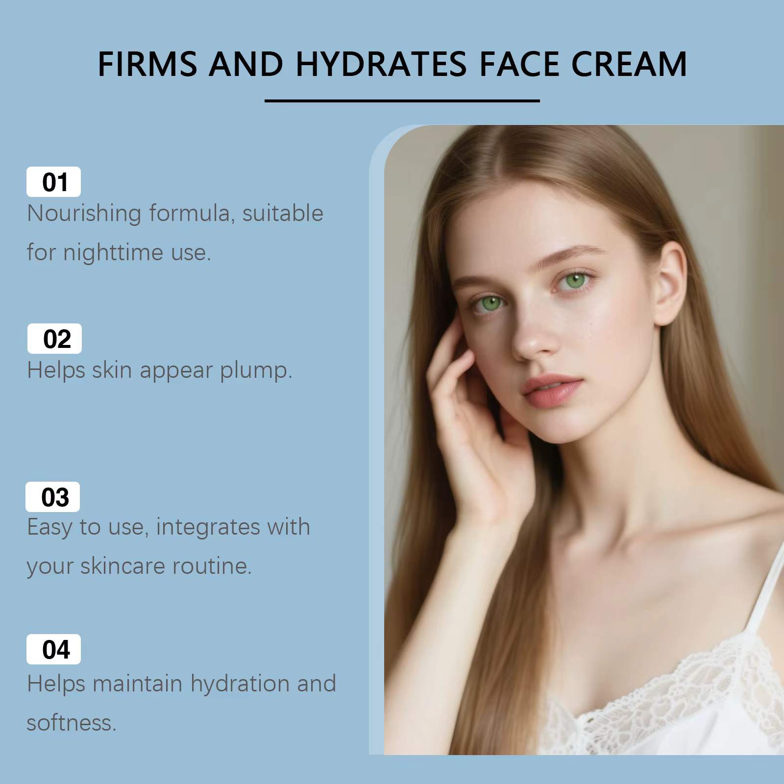 Crème pour le visage au peptide de cuivre GHK-Cu 60g
