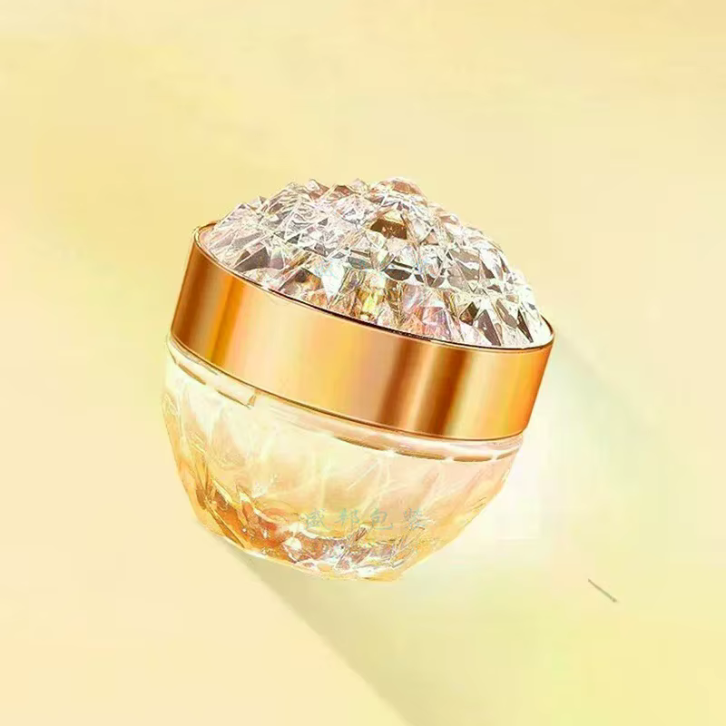 Pot de crème pour le visage en verre de luxe 50g
