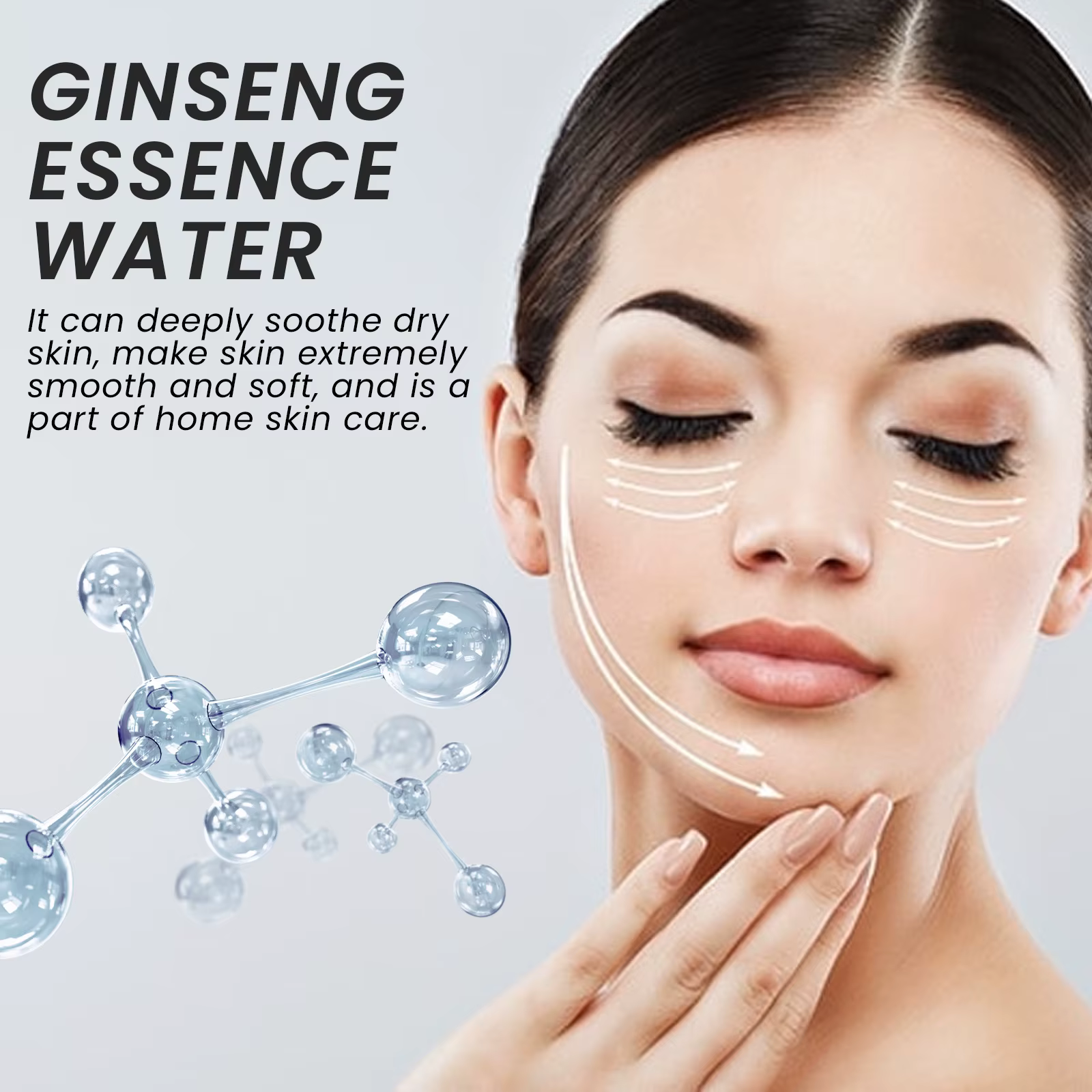 Ginseng visage Essence Anti-âge décoloration ridules rides dissolvant resserrement éclaircissant hydratant acide hyaluronique sérum