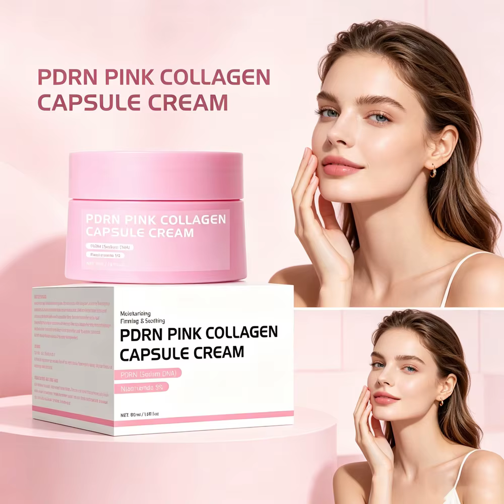 Crème en capsules de collagène rose PDRN au saumon