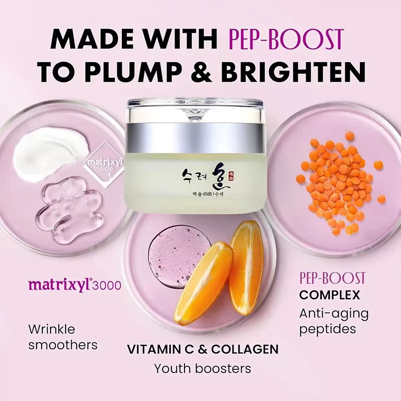 Crème hydratante raffermissante pour le visage en verre