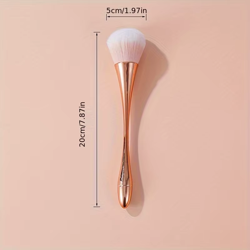 Pinceau de maquillage en éventail doré Rose, brosse cosmétique, brosse à poudre libre, brosse de surbrillance, brosse à Blush, fixation de maquillage pour cheveux doux