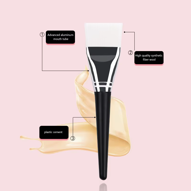 Brosse à tête plate pour masque facial fin