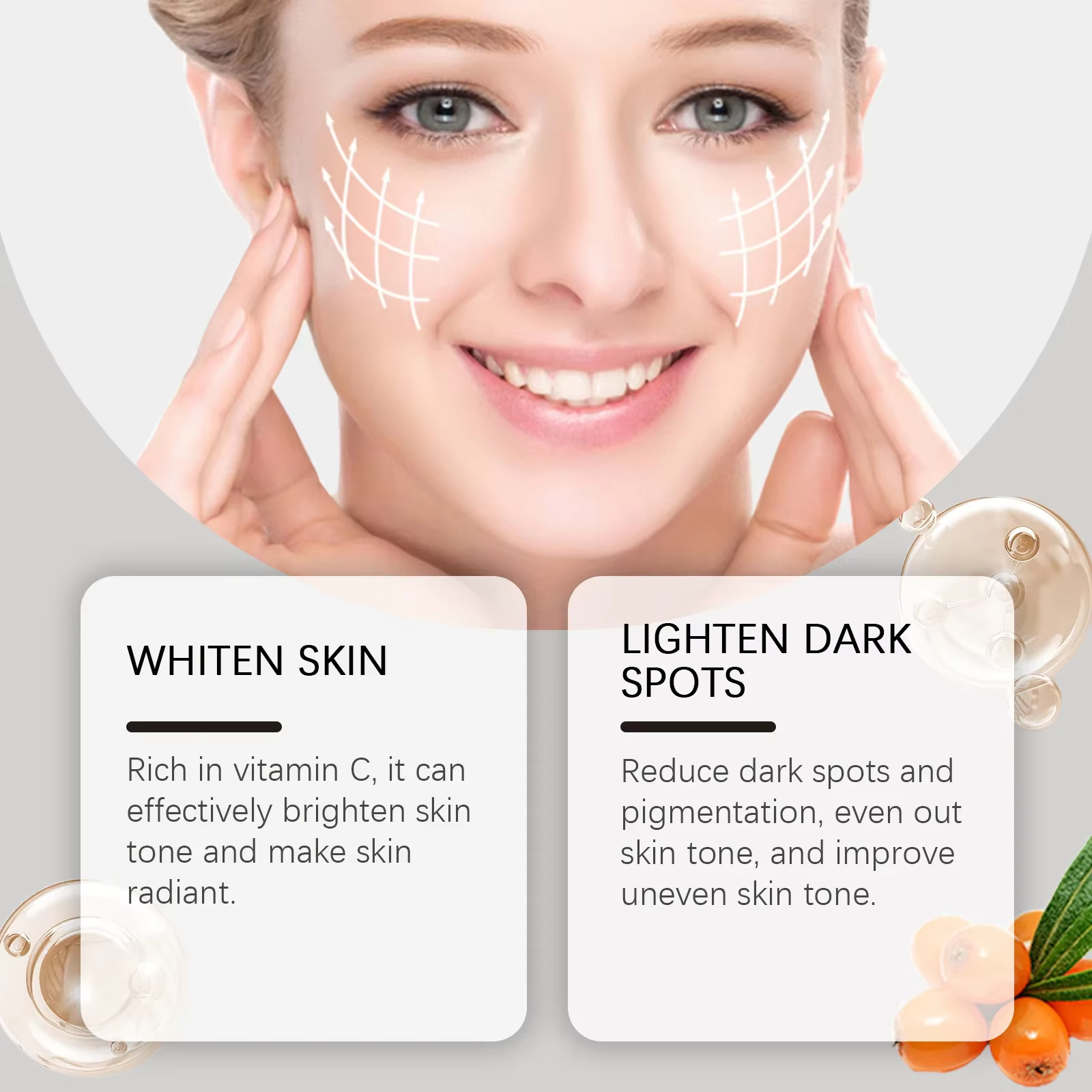 Niacinamide crème pour le visage estompe les taches foncées éclaircissante Melasma même le teint rétrécissement des