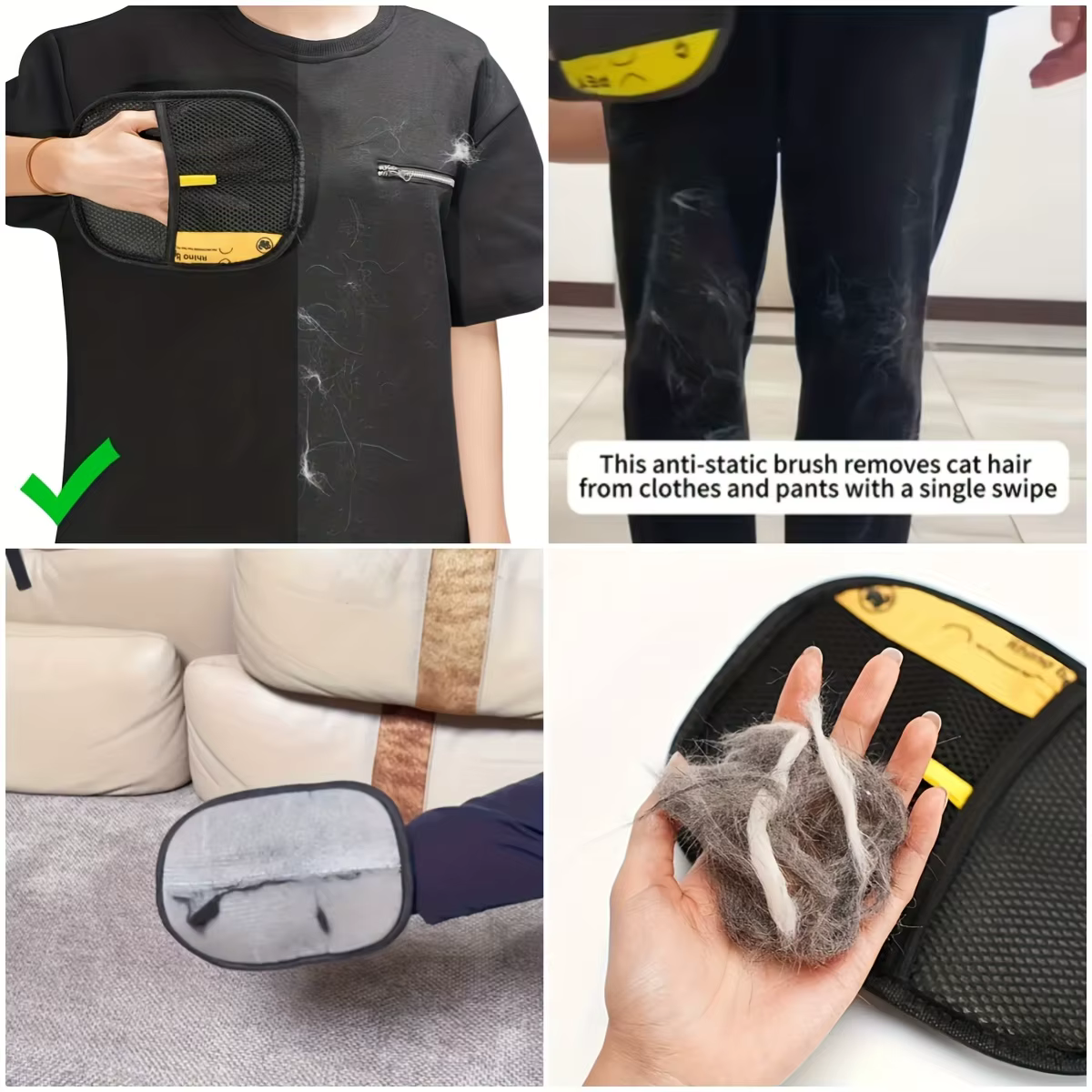 Gants d'épilation pour animaux de compagnie, brosses, dissolvant d'outils, toilettage pour chiens et chats, nettoyage, Collection, canapé, tapis, vêtements, maison