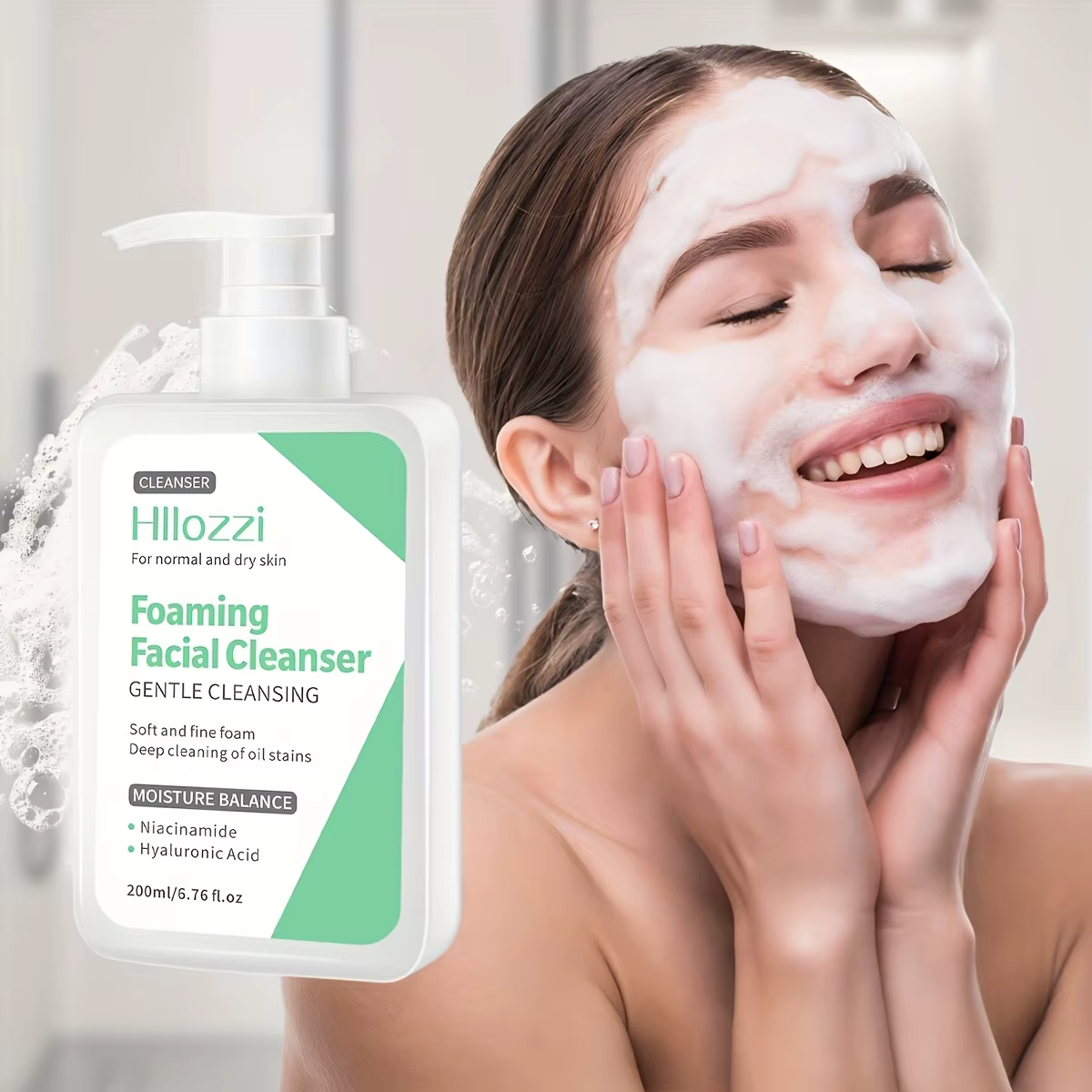 Niacinamide nettoyant pour le visage nettoyage acné contrôle de l'huile dissolvant de points noirs rétrécissement des Pores supprimer la graisse soins de la peau