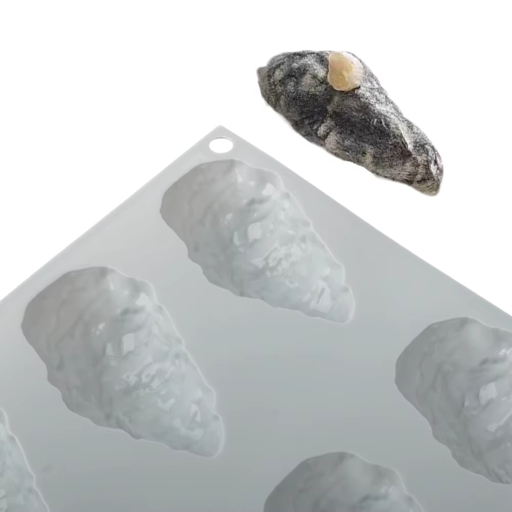 Moule à gâteau en Mousse d'huître à 10 cavités, pour Dessert au chocolat et biscuits, pâtisserie française, moule de cuisson
