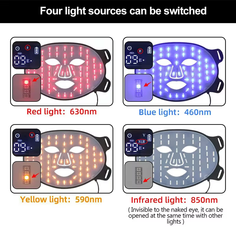 Masque de thérapie à lumière LED infrarouge