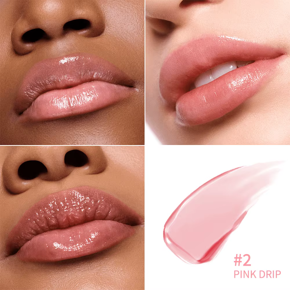 Baume à lèvres Lifter Glaze Oil Balm avec acide hyaluronique et mélange d'huile hydratante avec 24 heures de maquillage rose brillant hydratant lisse