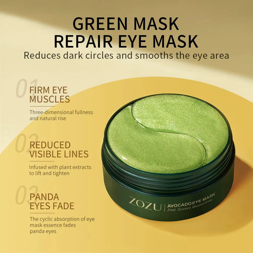 60/120 pièces masque pour les yeux avocat or hydrater raffermissant améliorer les sacs
