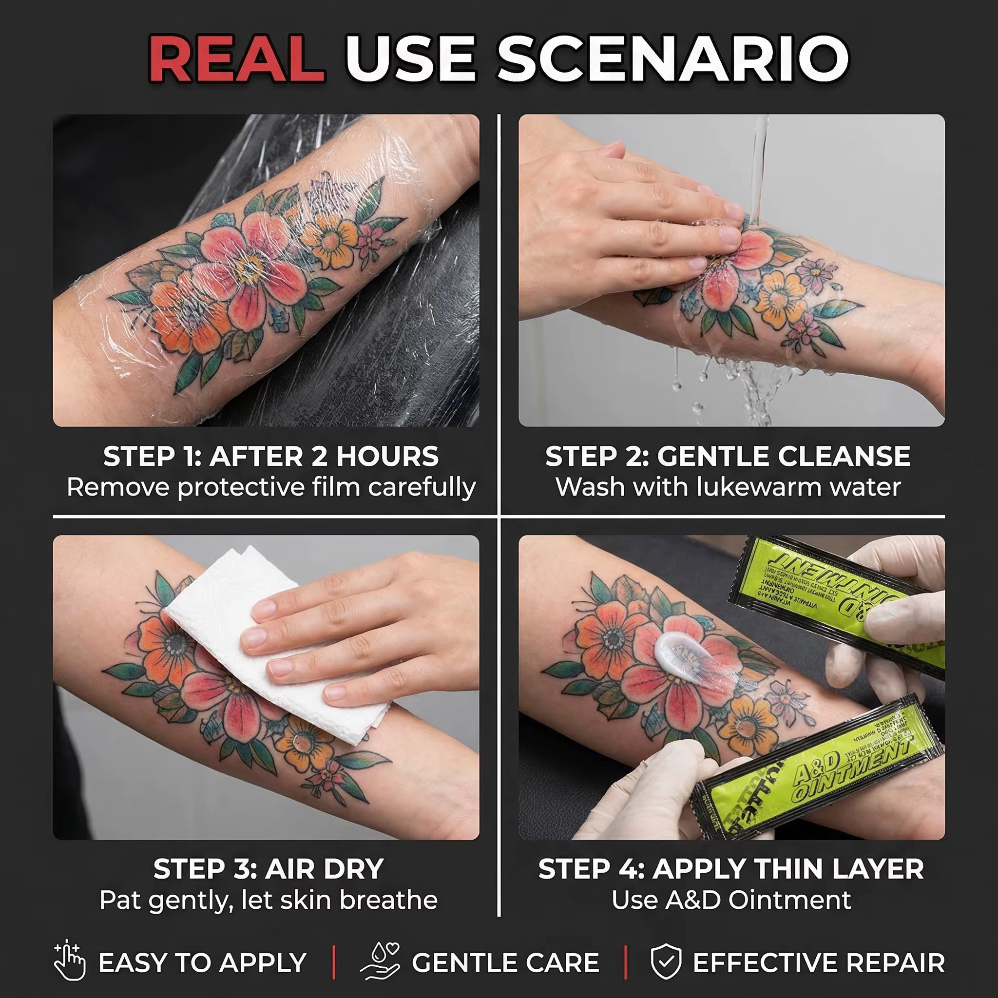 100/50/30/10 pièces crème de soin après tatouage