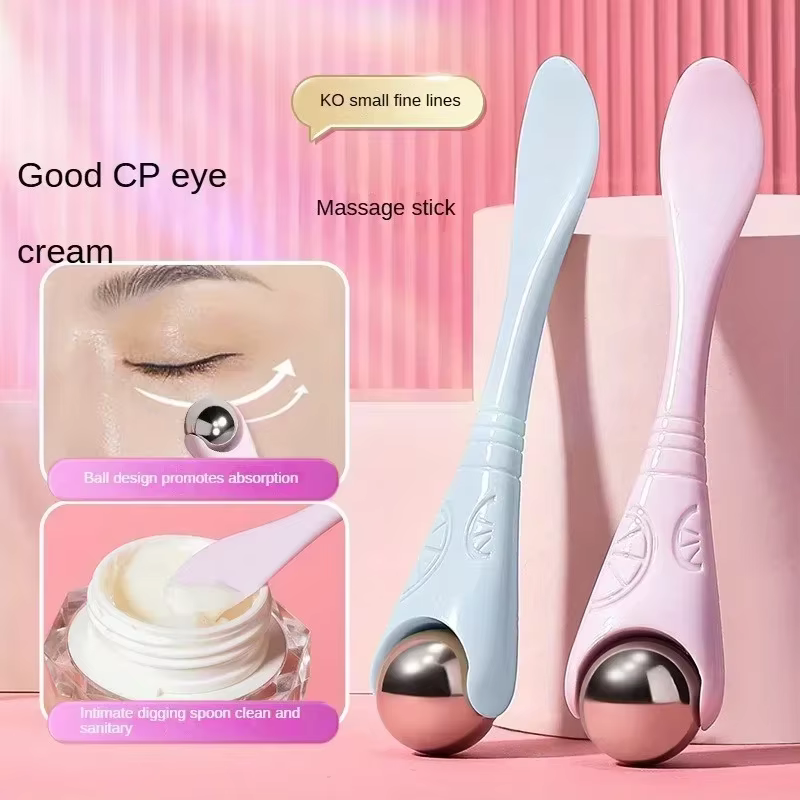 Un rouleau de massage oculaire manuel à double extrémité avec un design doux à rouler pour les délicats traitements oculaires
