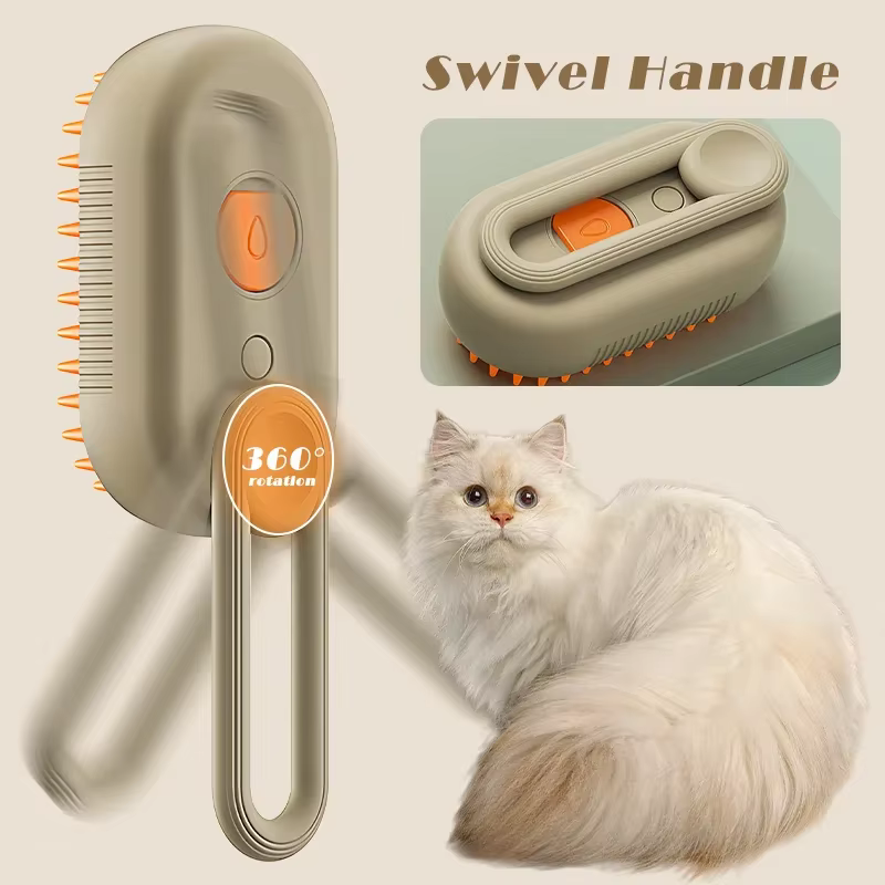Brosse à poils pour chat, brosse à vapeur pour chat, brosse de nettoyage électrique, gant pour chiens, élimine les poils, accessoires pour chat Vapir