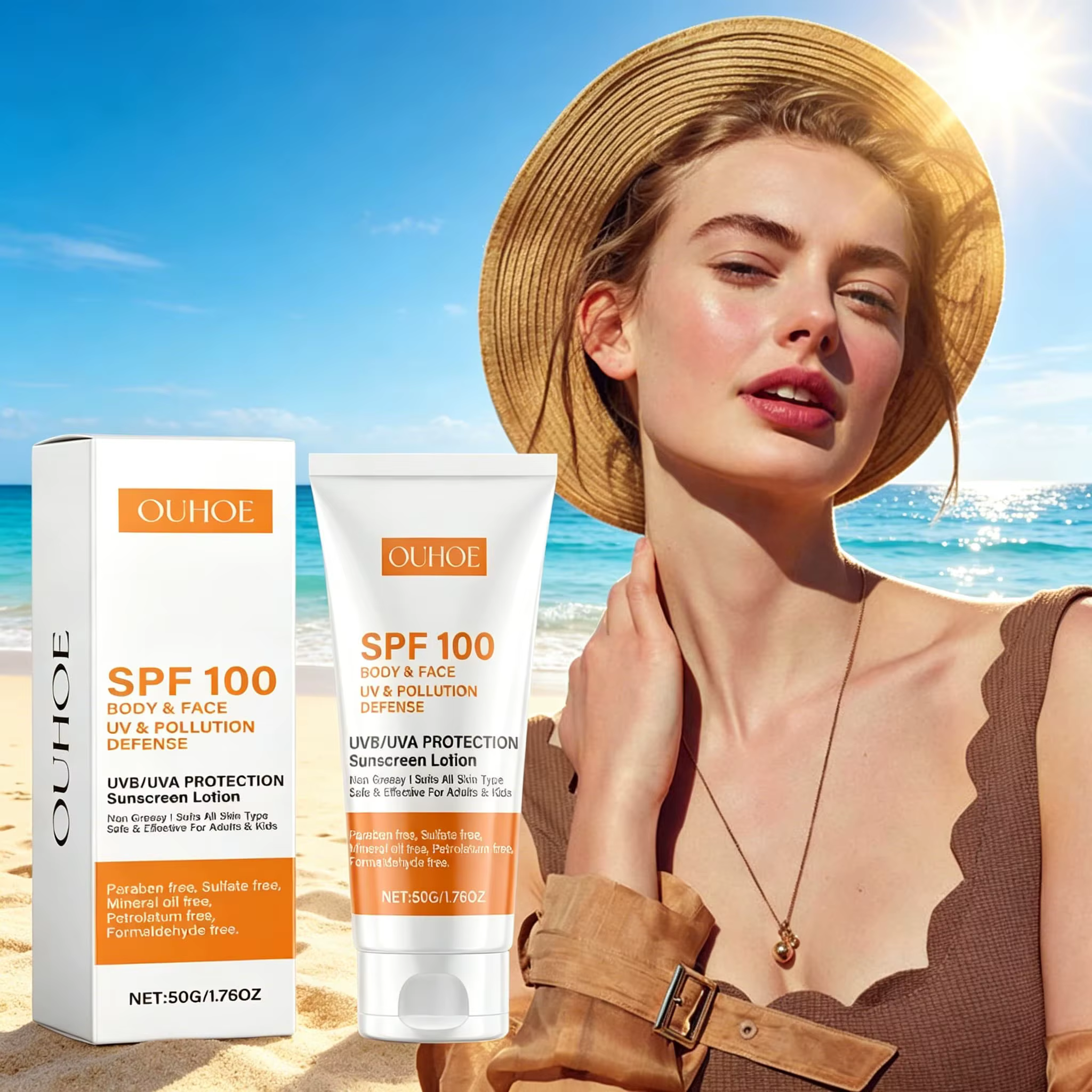 Crème solaire SPF 100 UVA UVB