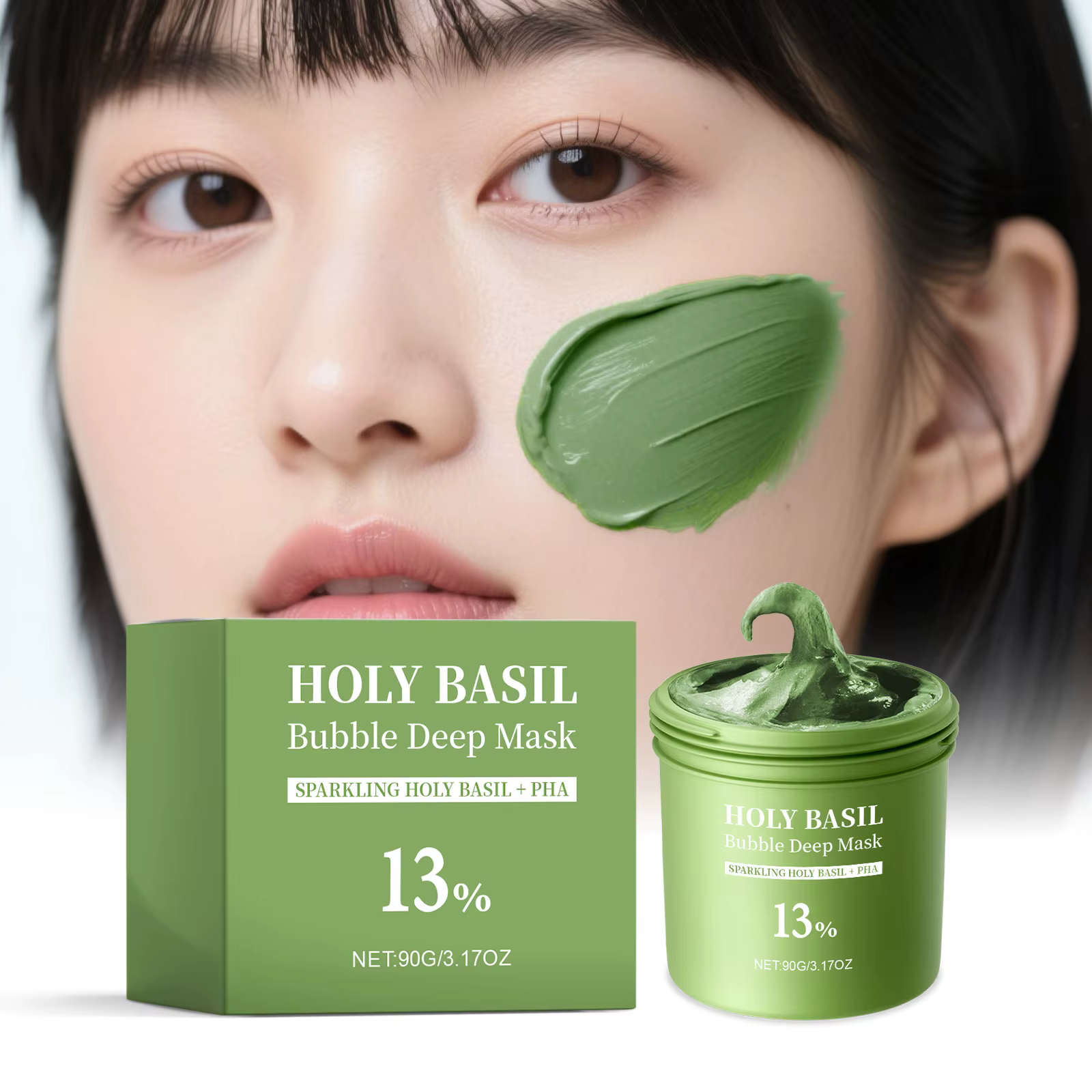 Masque Facial Purifiant au Basilic Sacré
