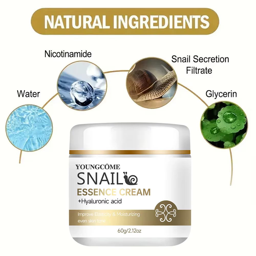 Crème à l'essence d'escargot avec acide hyaluronique