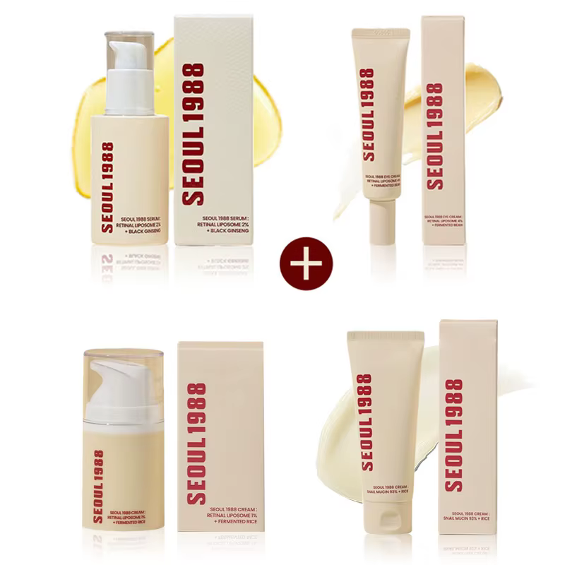 Coffret Sérum et Crème Rétinol Ginseng Yeux et Visage Seoul 1988 – Raffermissant