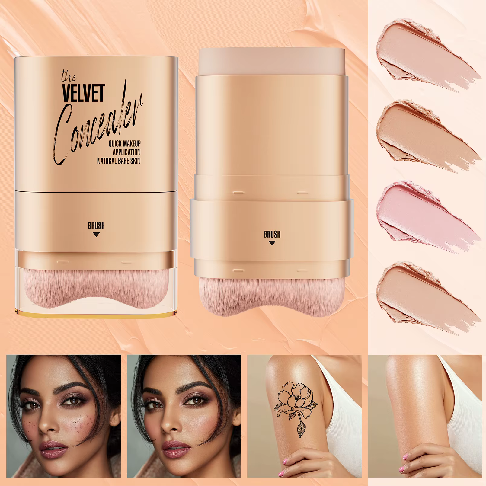 Correcteur quatre couleurs pour couvrir les cernes