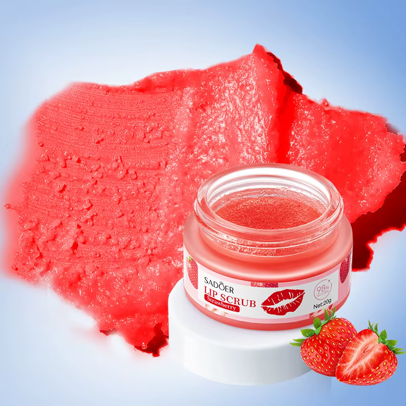 Crème exfoliante pour les lèvres à la fraise SADOER