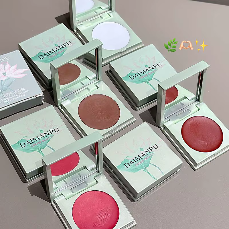 Lotus Tales Crème pour lèvres et joues 2 en 1 – Baume multi-usage hydratant à rinçage rosé naturel