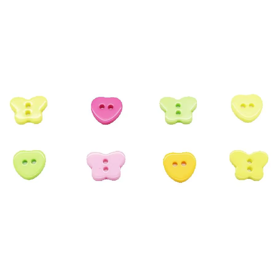 Boutons de couture en résine boutons papillon pour Scrapbooking boutons artisanaux de couture boutons décoratifs enfants Botones 2 trous 100 pièces