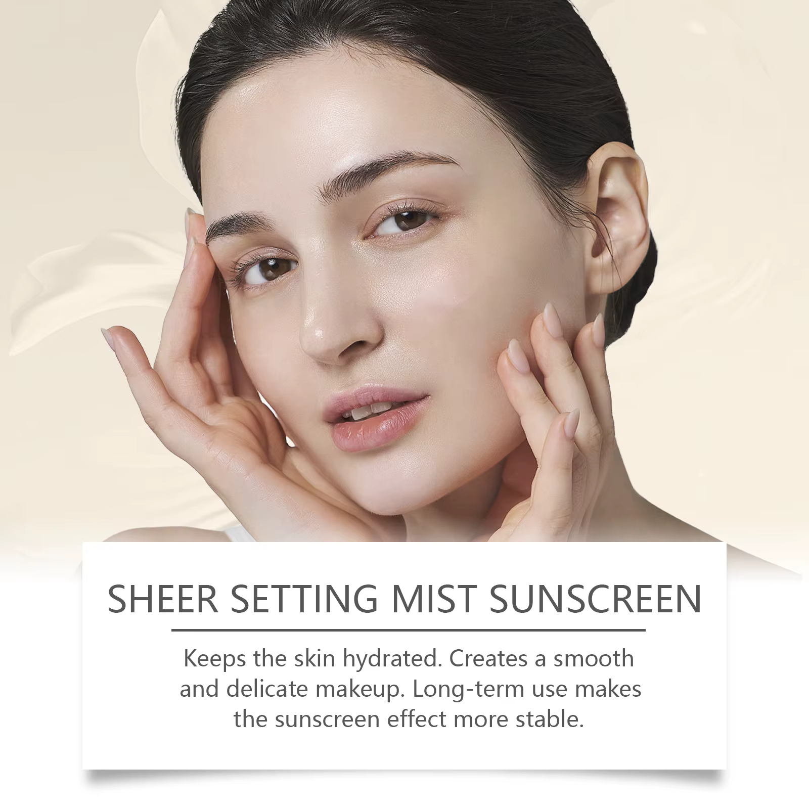 Spf 50 + Spray de réglage pour le maquillage