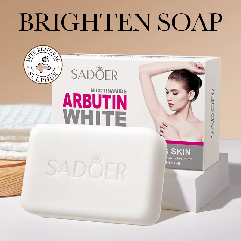 SADOER Niacinamide arbutine savon pour le visage hydratant éclaircissant nettoyage en profondeur corps
