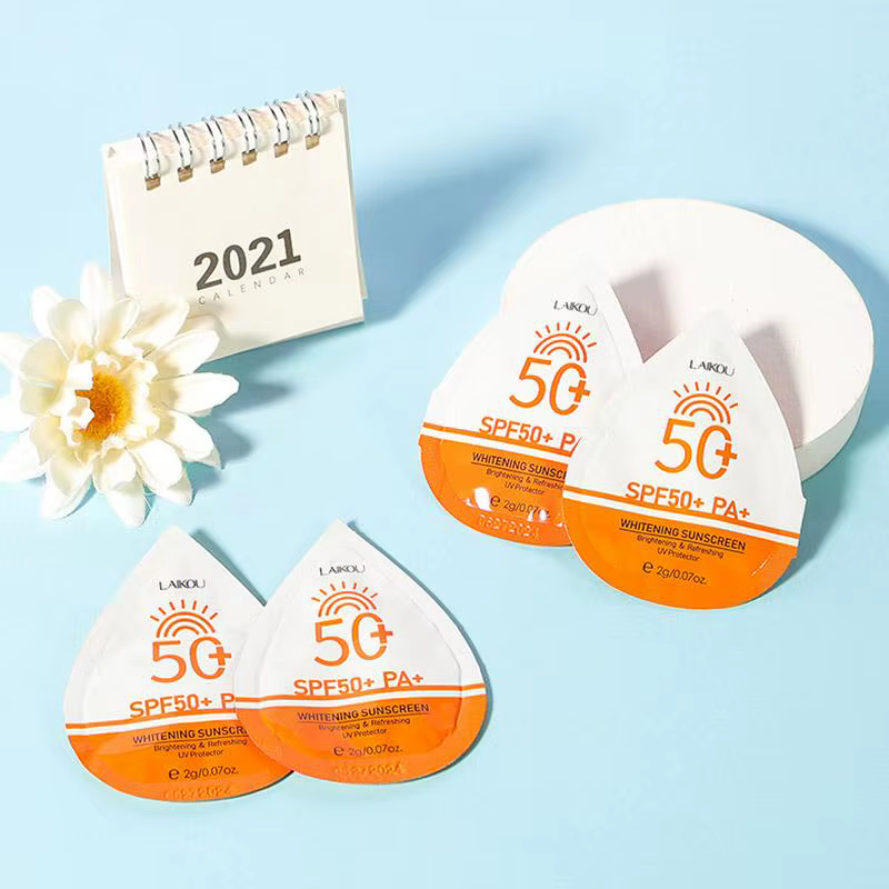 20/30/40/50/100 pièces Mini crème solaire taille de voyage imperméable à l'eau anti-transpiration SPF50 + écrans