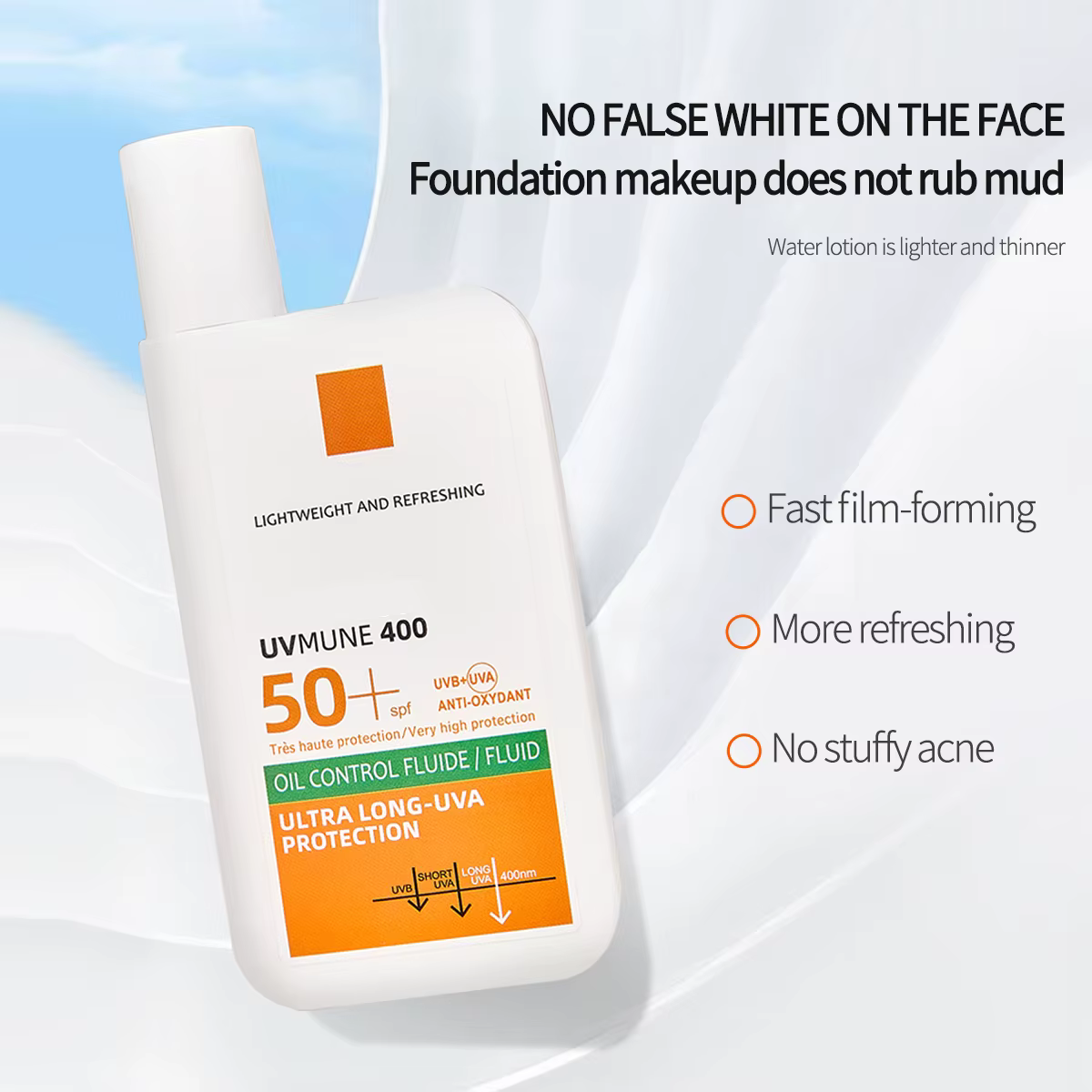 Crème solaire visage longue durée avec une protection UV élevée