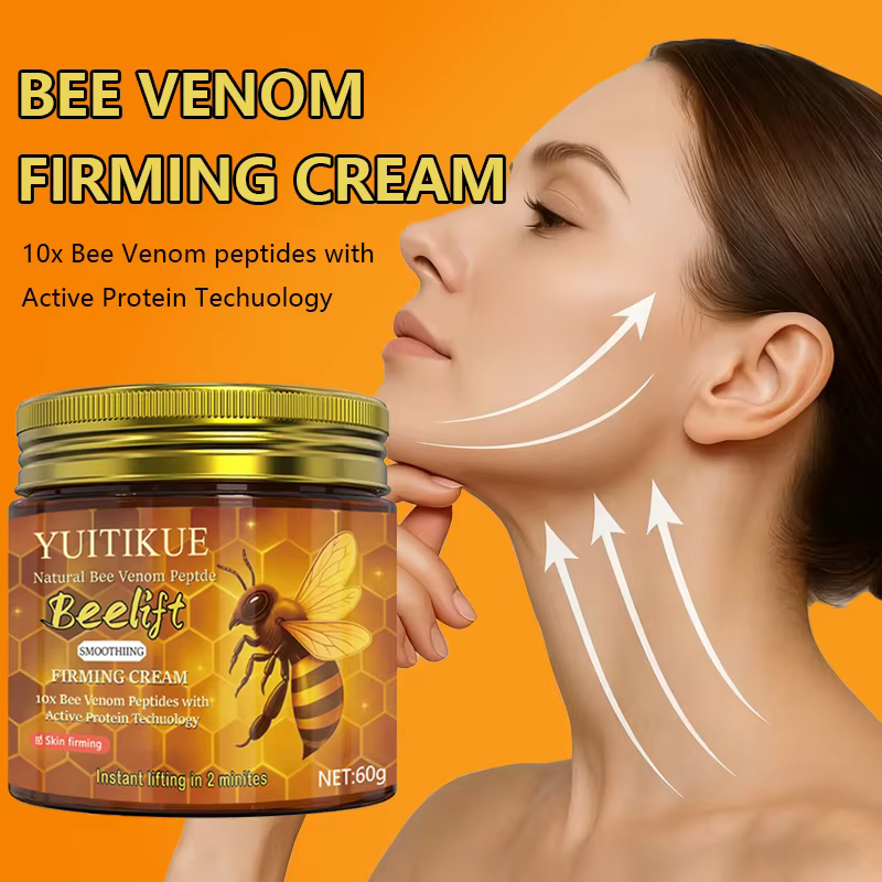 Crème raffermissante au peptide de venin d'abeille naturel avec 10 peptides de venin d'abeille et proteines actives, soulevant instantané dans deux minutes
