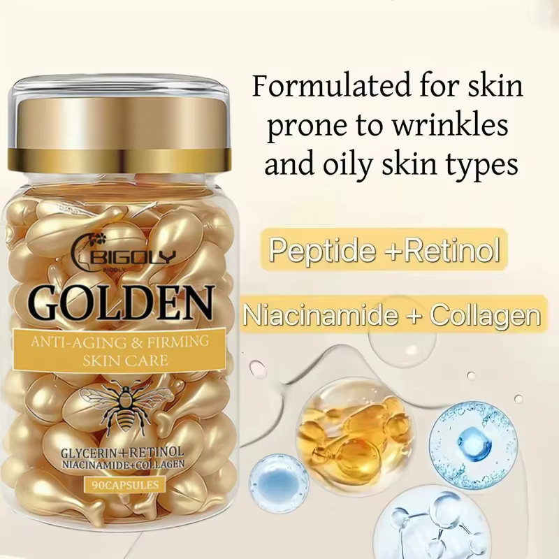 90 capsules/flacon d'essences anti-âge pour le soin de la peau du visage