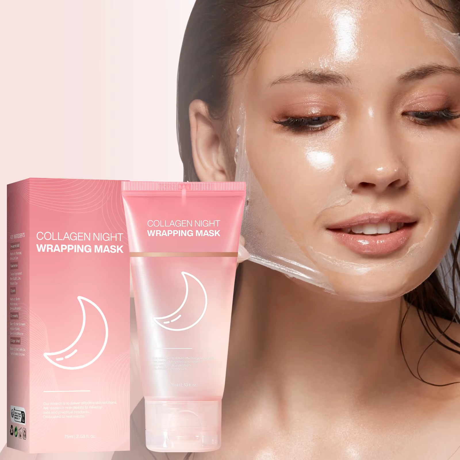 Masque facial hydratant réduit l'affaissement du collagène