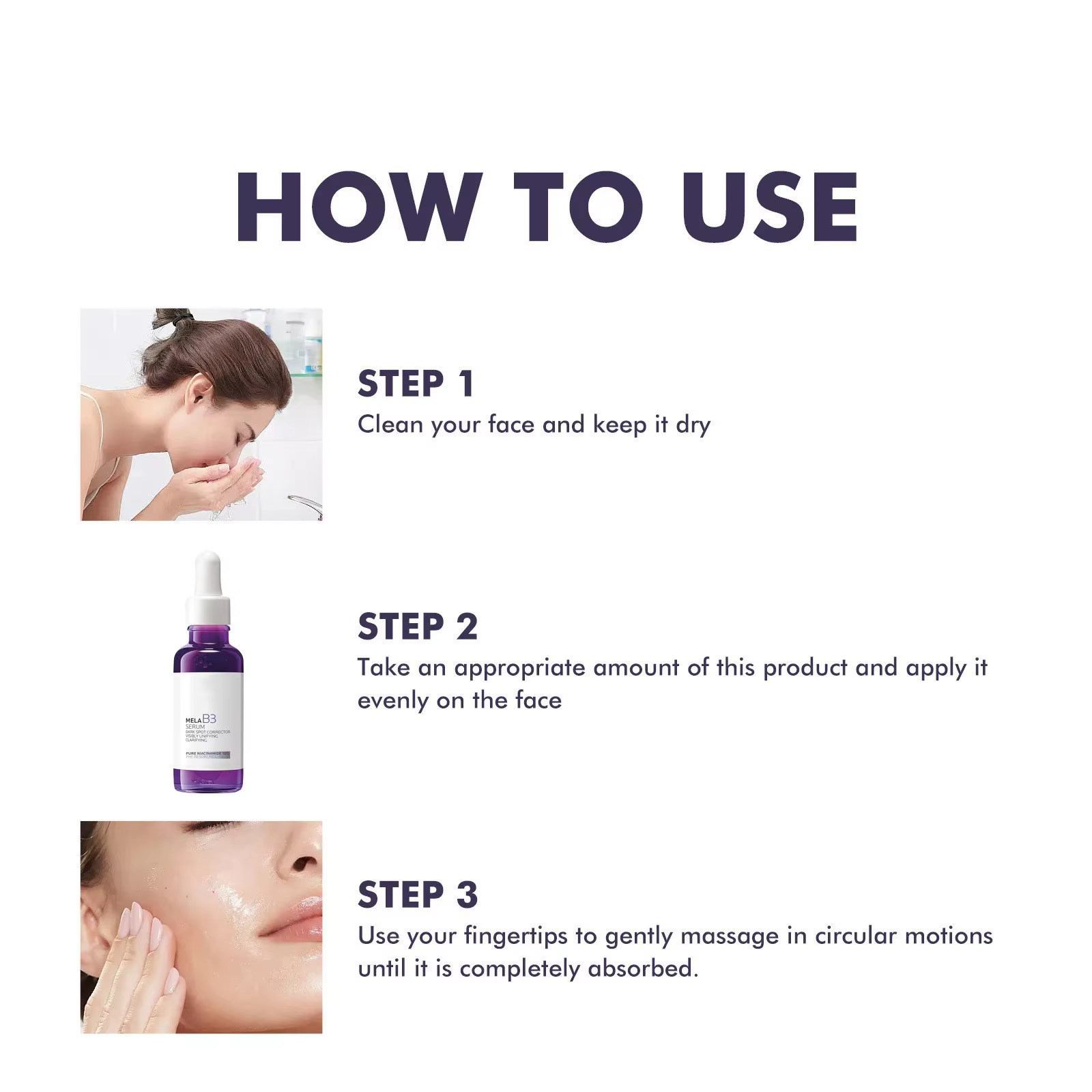 Sérum éclaircissant à la vitamine B3 (flacon violet) - Atténue les taches brunes