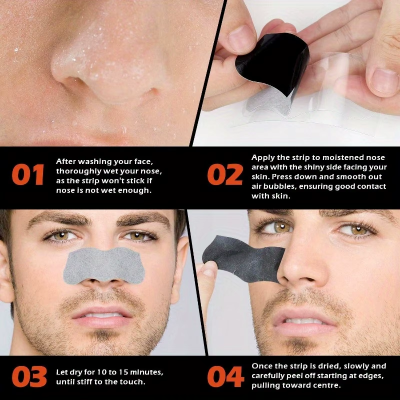 Bandes nasales hydrocolloïdes noires