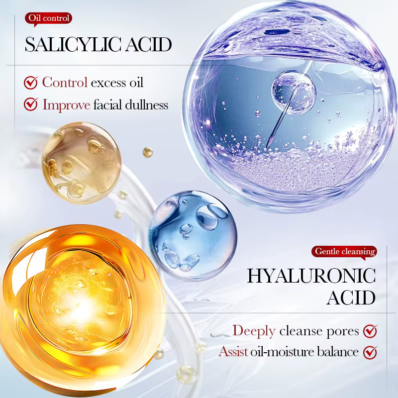SADOER Mousse Nettoyante Visage Éclaircissante à l'Acide Kojique Hydratante Nettoyage en Profondeur Anti-âge