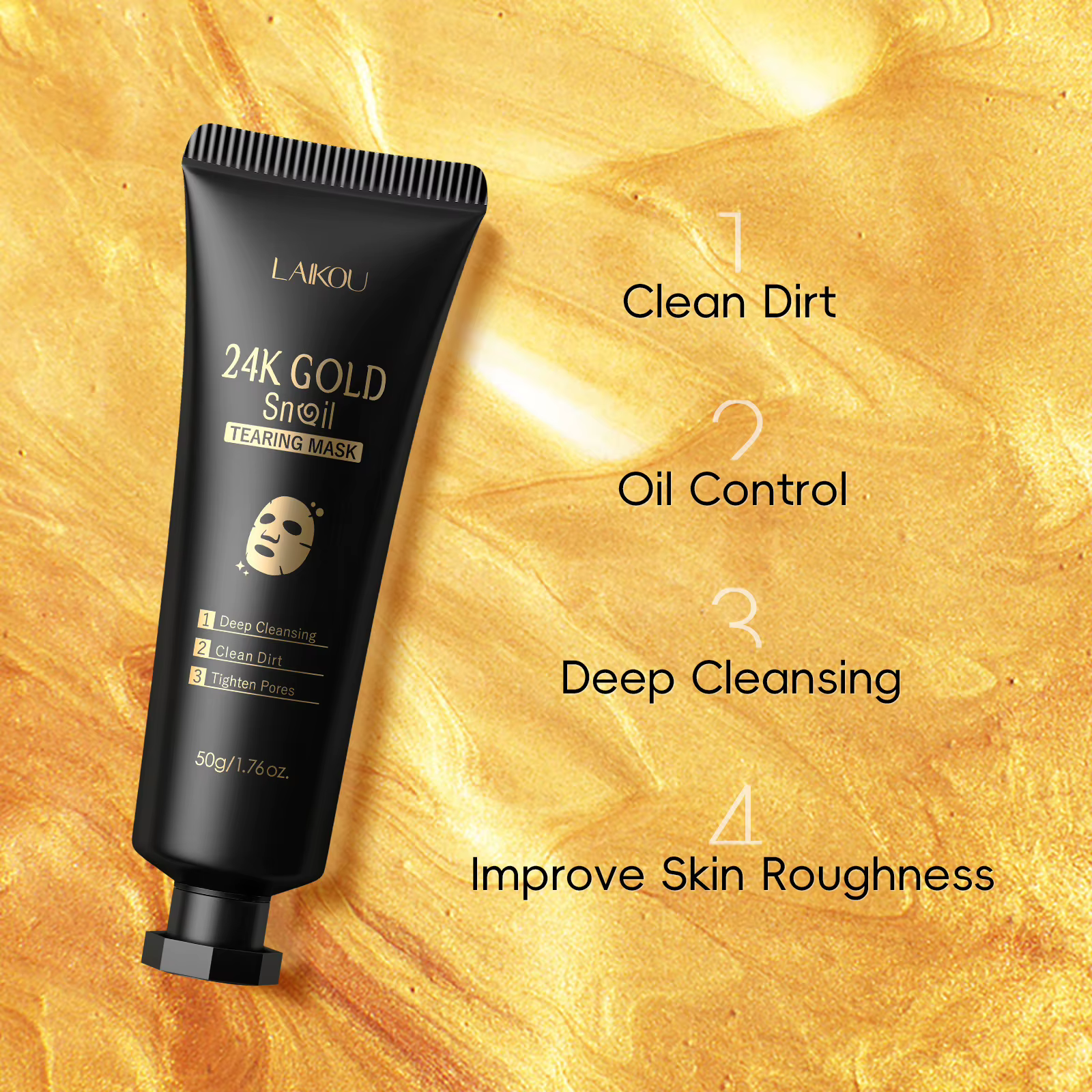 Masque peel-off Laikou 24K Gold Snail