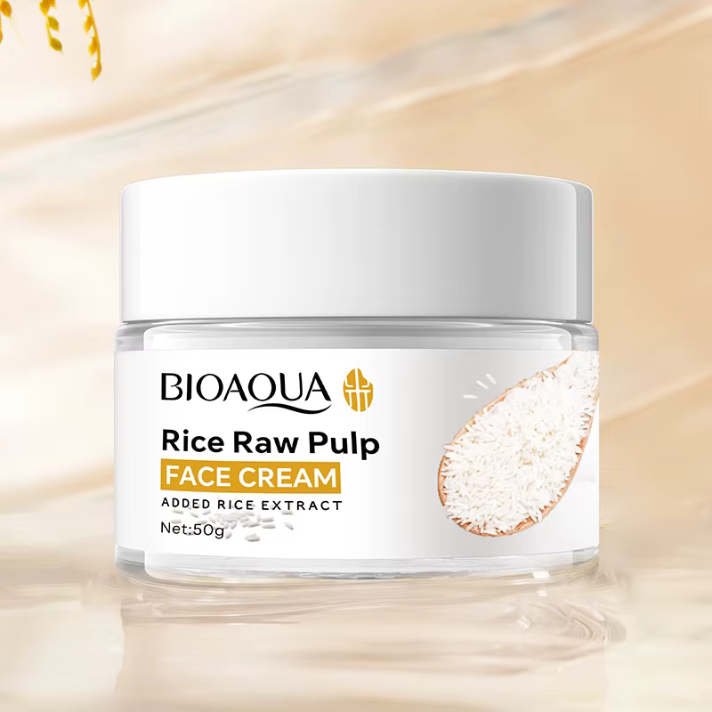 Purée de riz crème pour le visage hydratante blanchissante