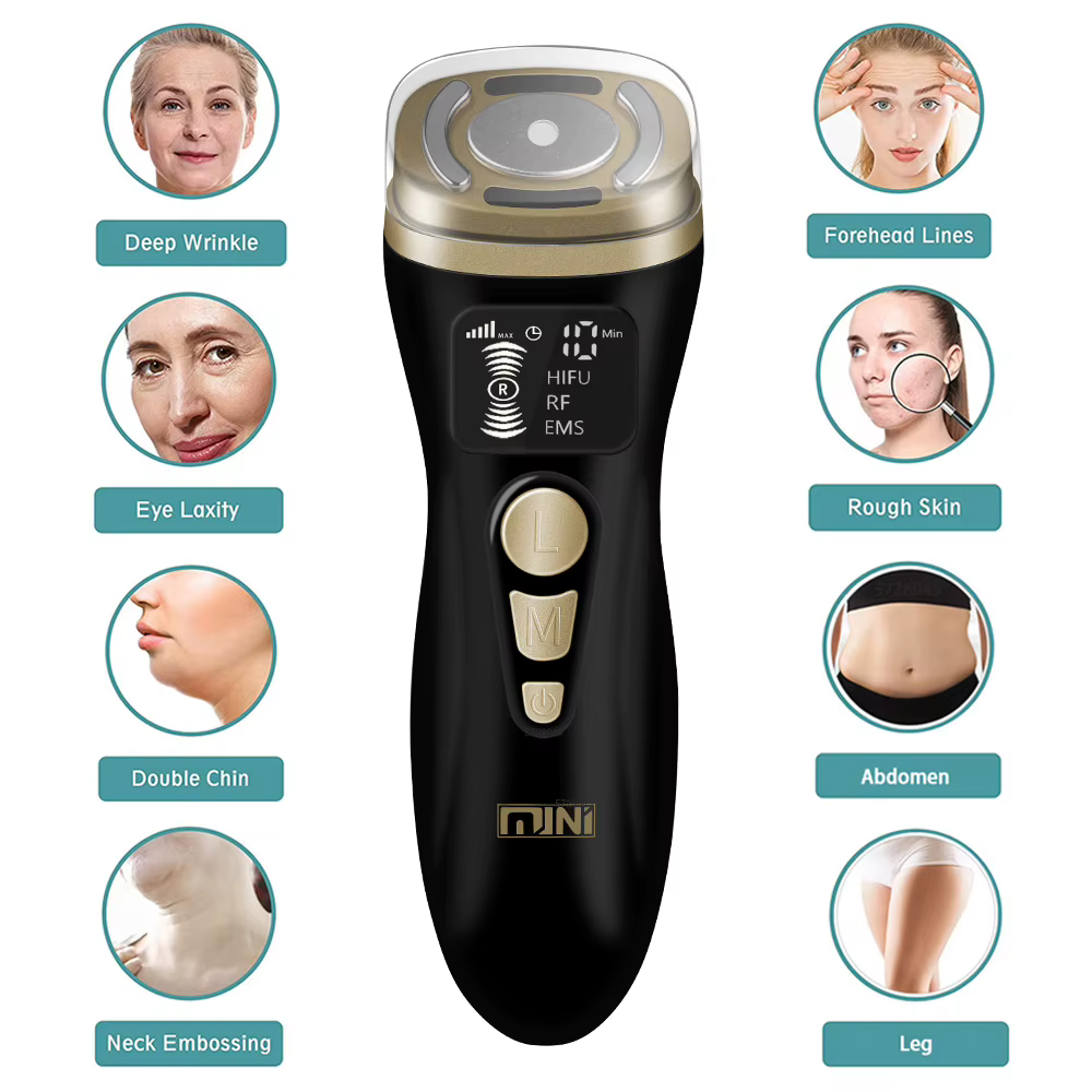 2.0 Mini HIFU Machine soins de la peau du visage EMS microcourant pour le raffermissement