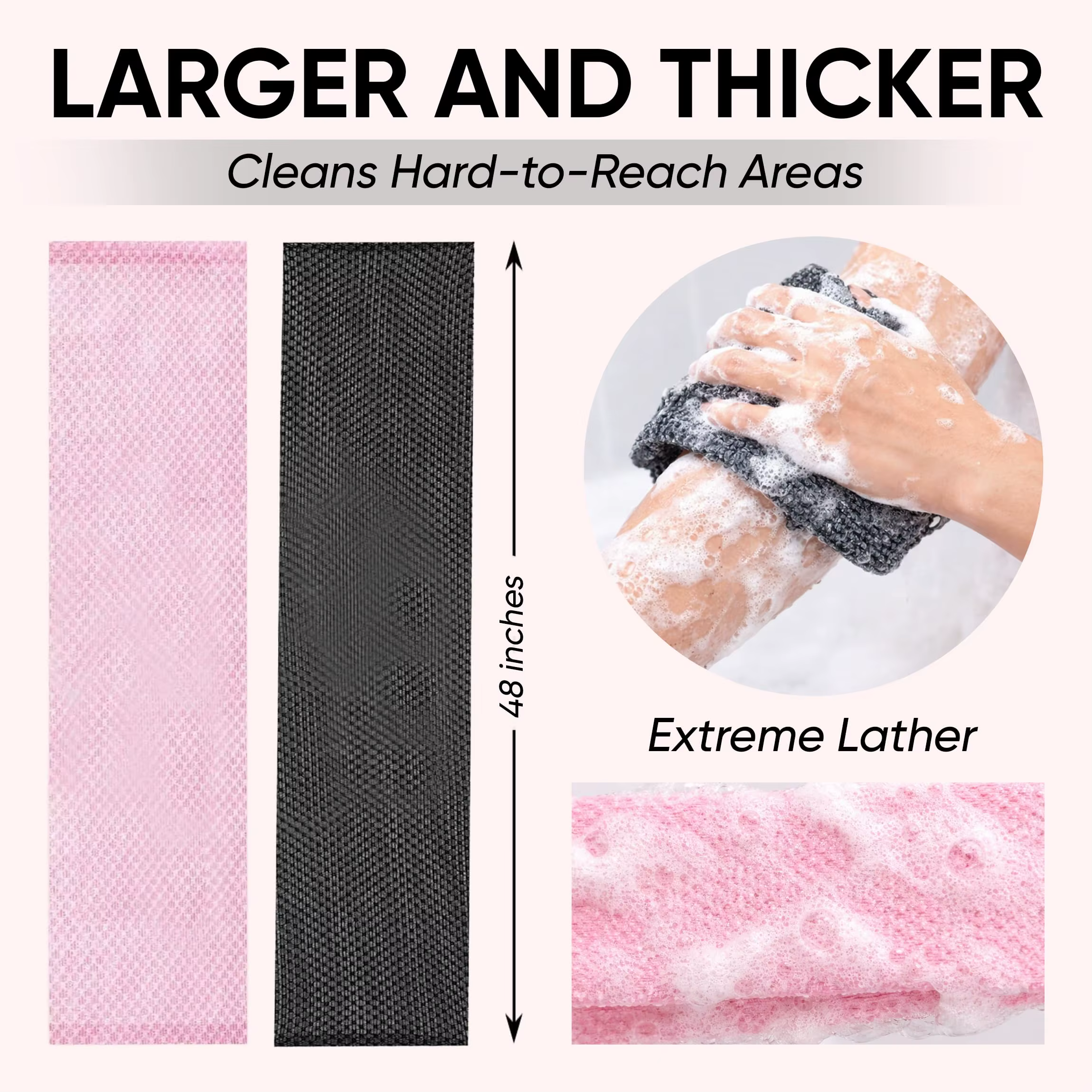 1 pièce, serviette de douche exfoliante à séchage rapide