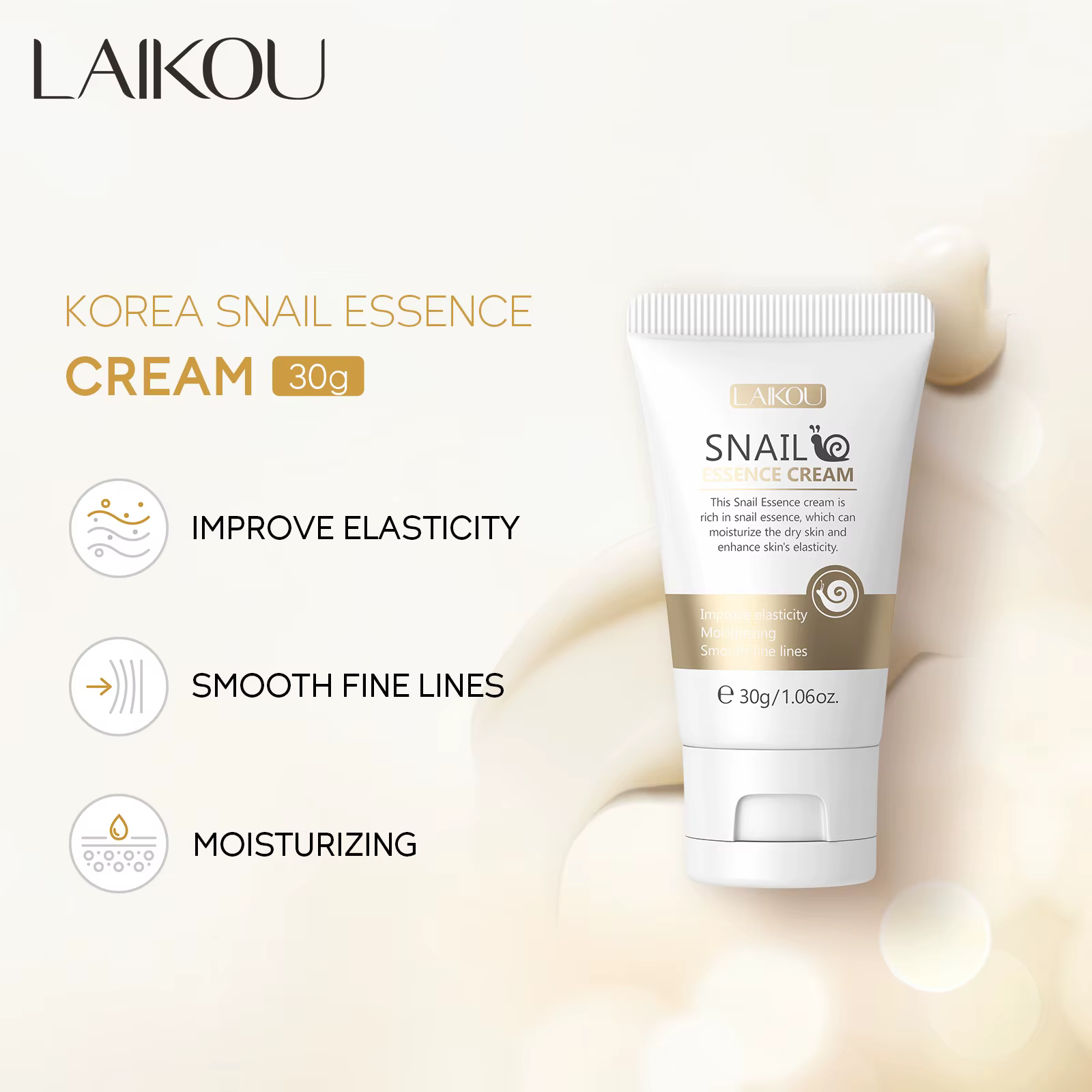 Crème hydratante pour le visage à base d'escargot