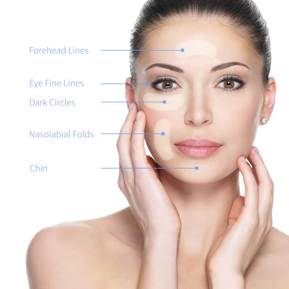 Patchs pour les yeux à micro-aiguilles à l'acide hyaluronique