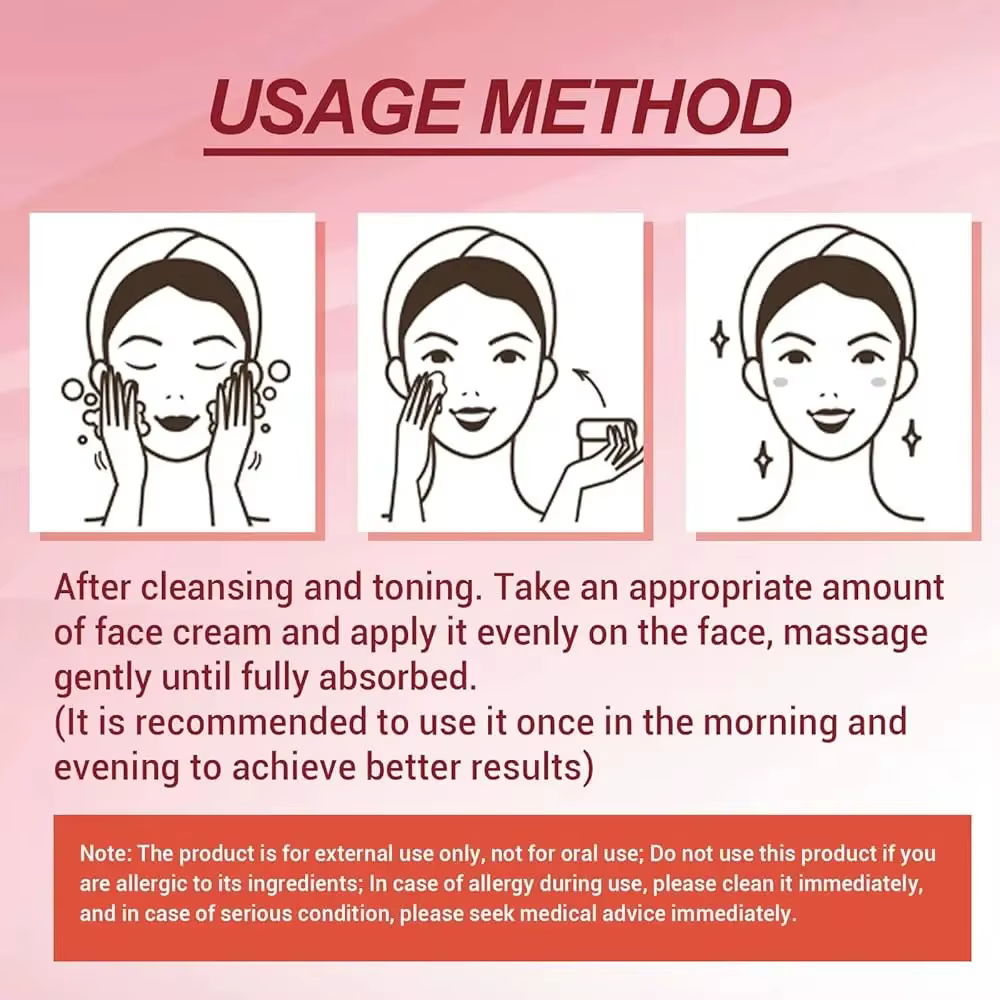 Crème anti-rides instantanée pour le visage