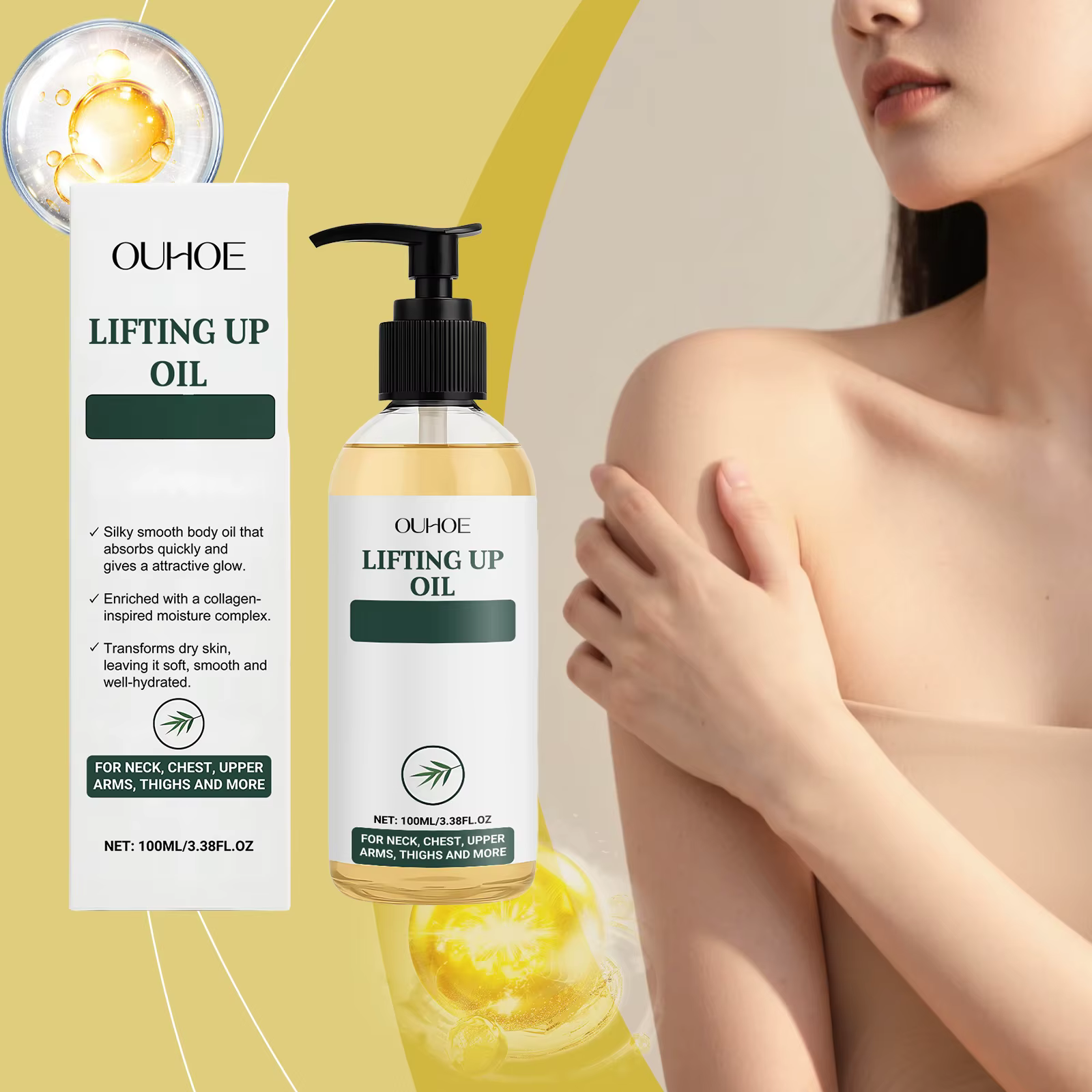 Huile Essentielle Hydratante Quotidienne pour la Peau – Soin Doux et Confortable pour une Hydratation Corporelle