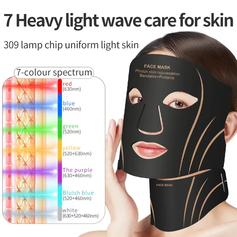 Masque LED pour le visage et le cou