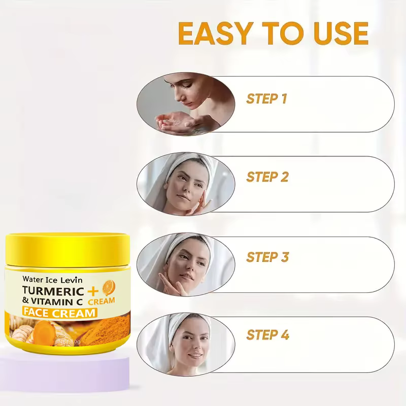 Crème pour le visage au curcuma et à la vitamine C - Hydrate en profondeur