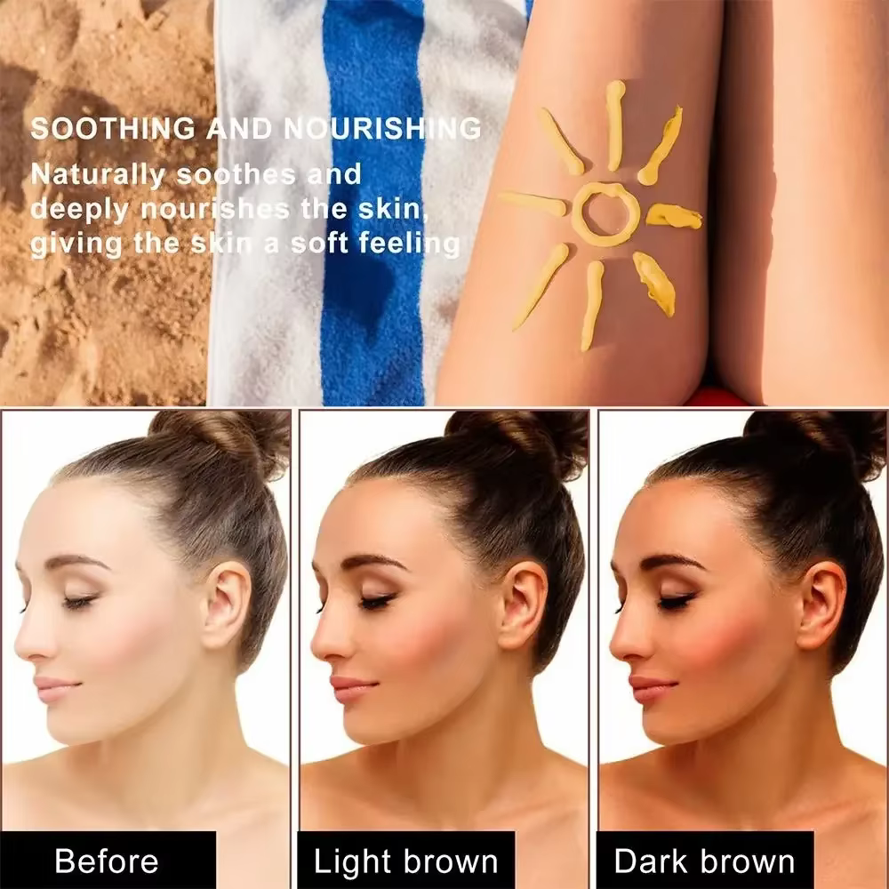 Crème bronzante naturelle pour le visage et le corps
