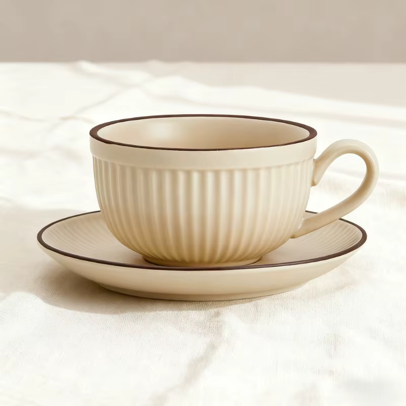 Tasse à café en céramique INS de haute qualité 250ml-300ml, tasse à latte, cappuccino, mocha, style européen, petite tasse de luxe