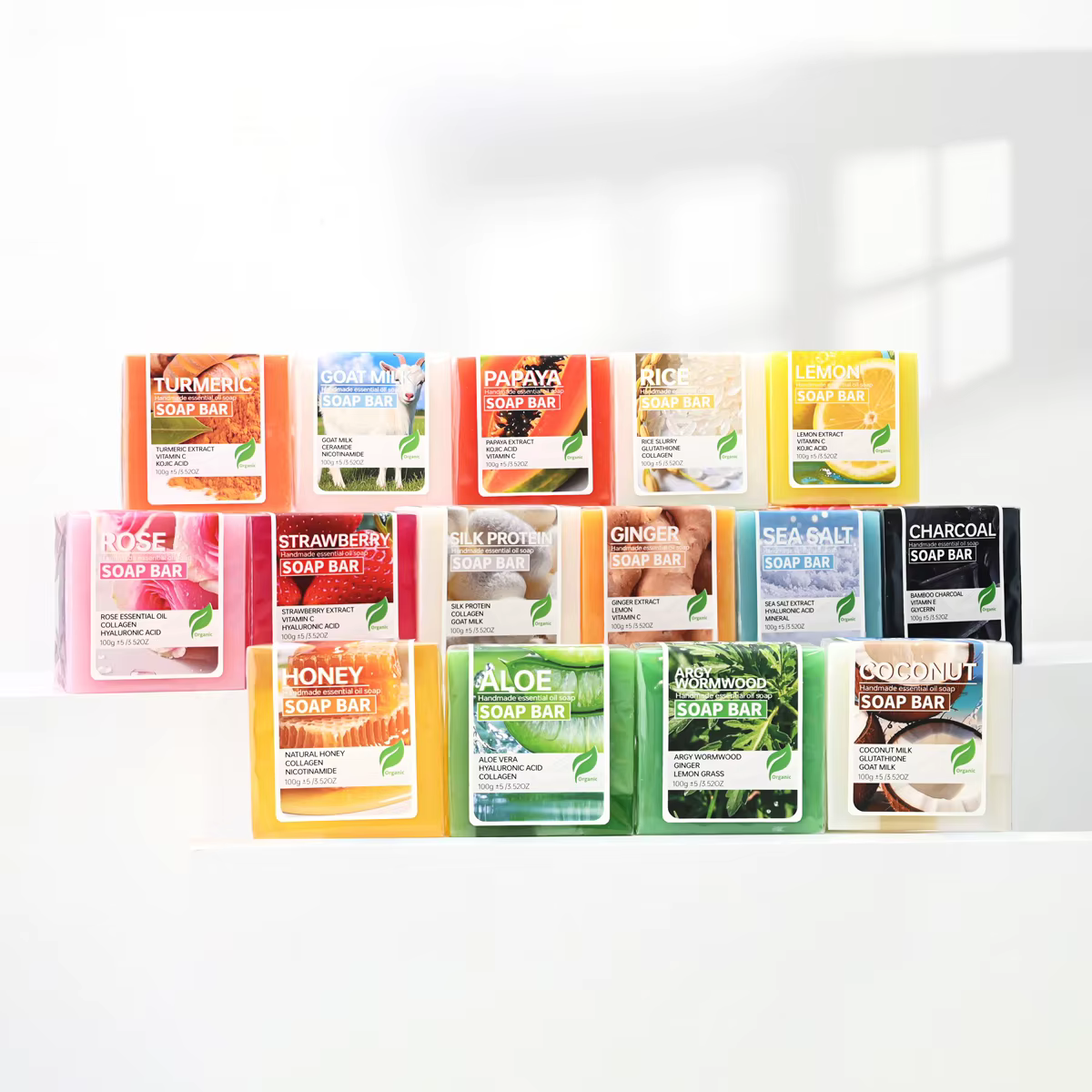 Savon artisanal à l'huile essentielle et au sel marin